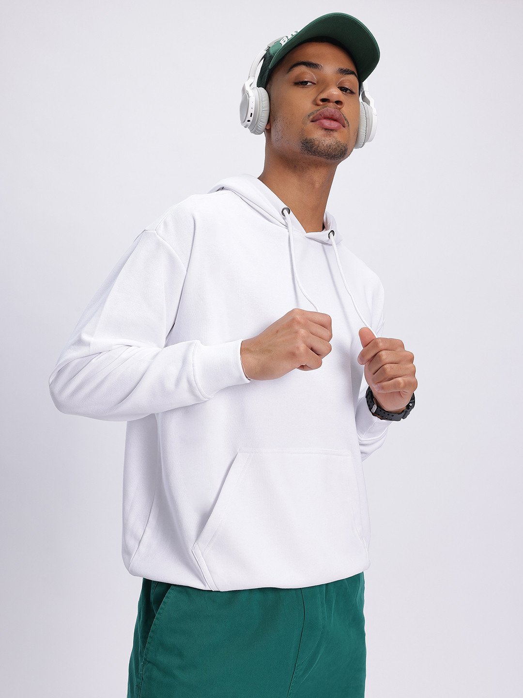 glitchez Layers Hooded Oversized Sweatshirt