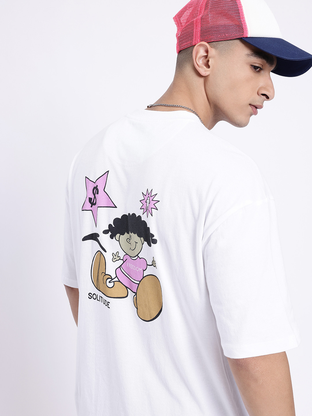 glitchez Cool Vibe Graphic Printed Oversized T-shirt