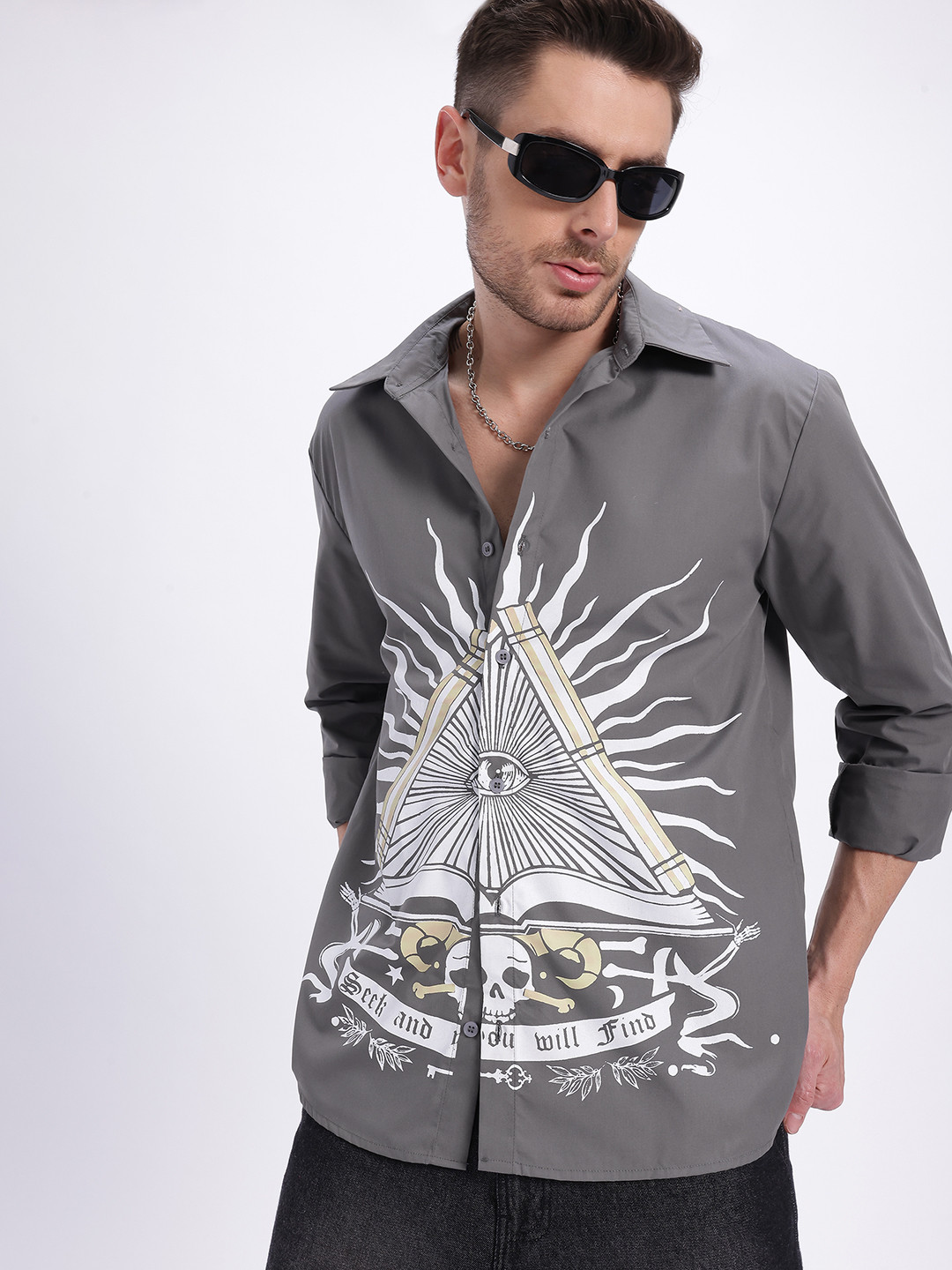 glitchez Mellow Moods Printed Relaxed Fit Shirt