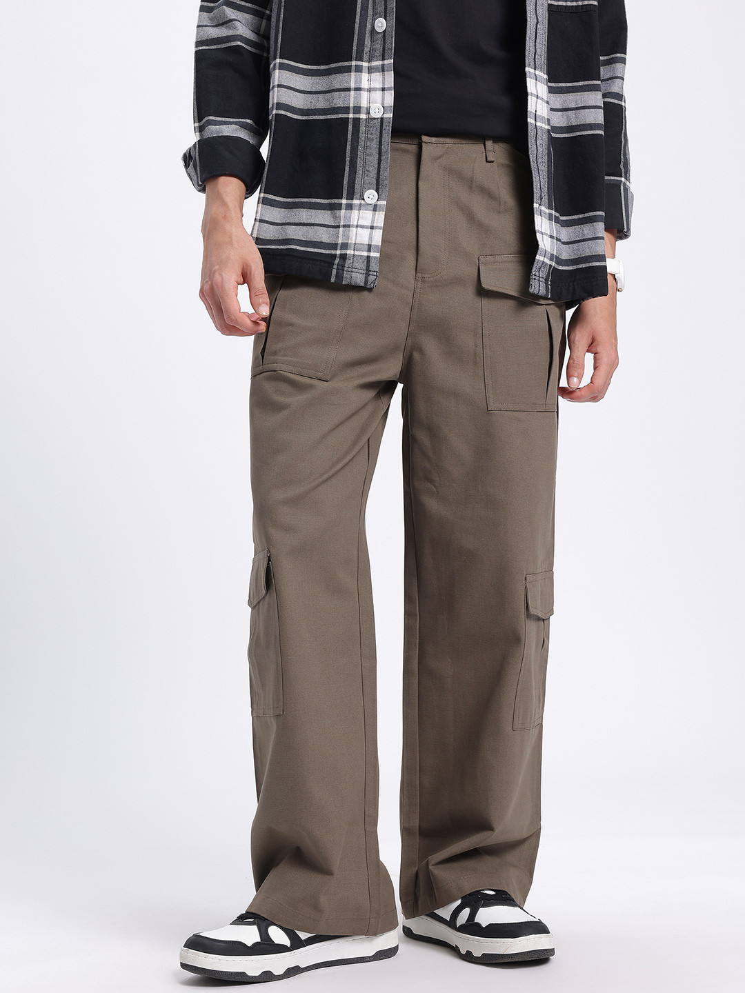 glitchez Men Cargo Core Loose Fit Trousers