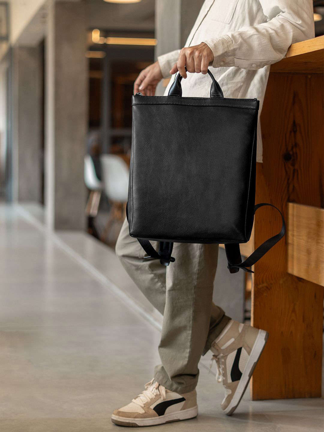 MAI SOLI Men Genuine Leather Kyoto Backpack