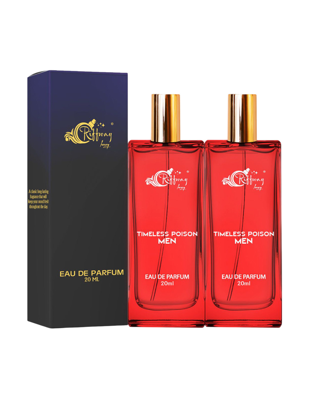 riffway Men Set Of 2 Timeless Poison Long Lasting Eau De Parfum- 20 ml Each