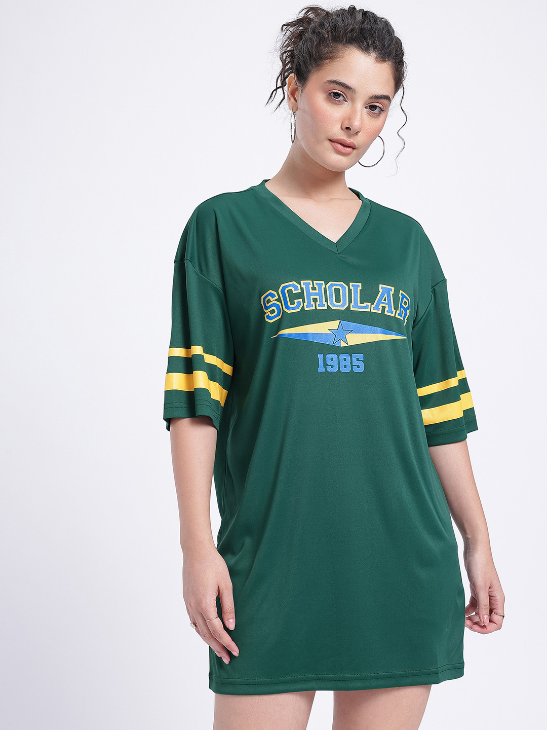 glitchez Mini Printed Oversize T-shirt Dress