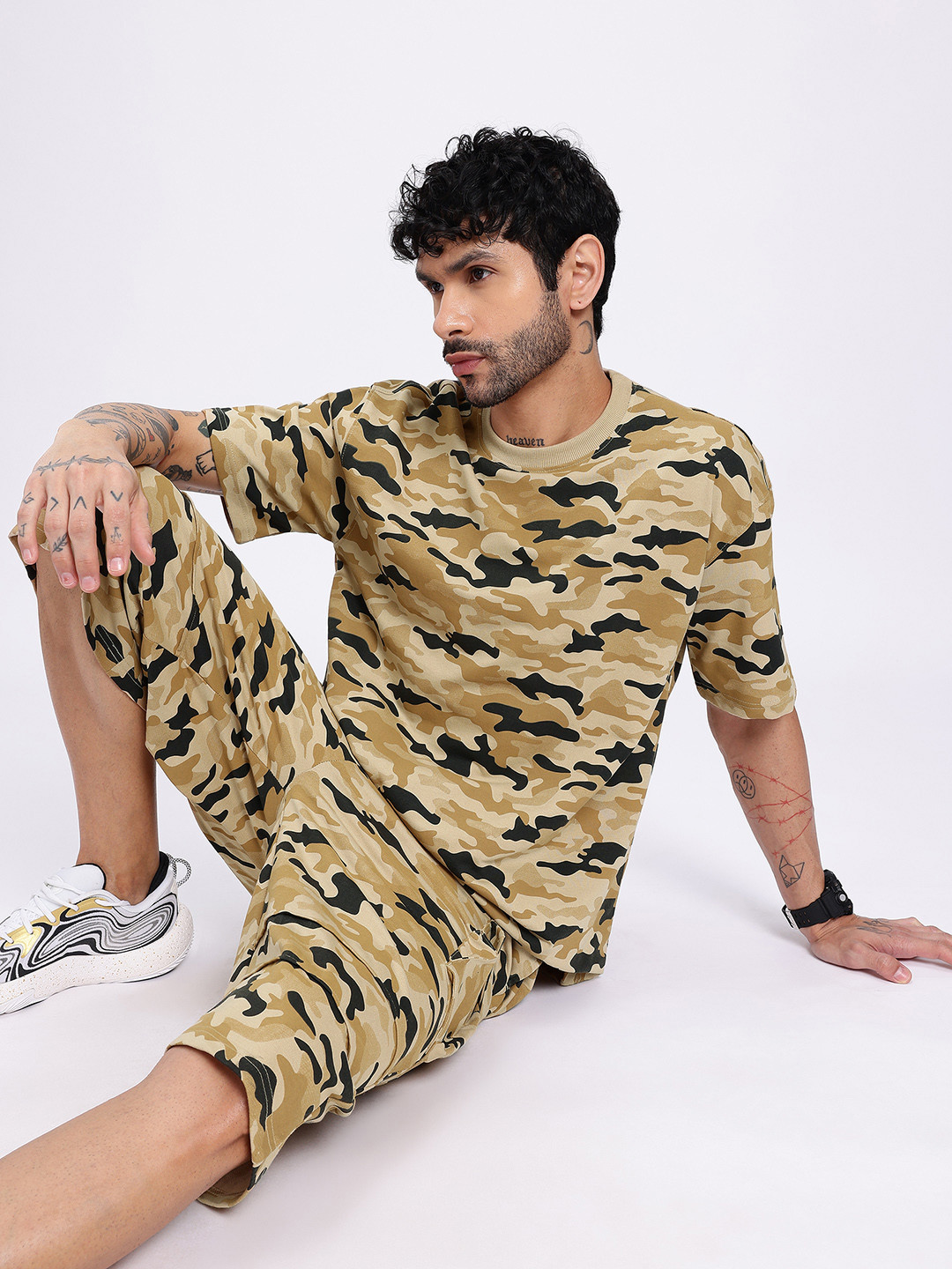glitchez Camouflage Cargo-Style Parachute Fit Co-Ords