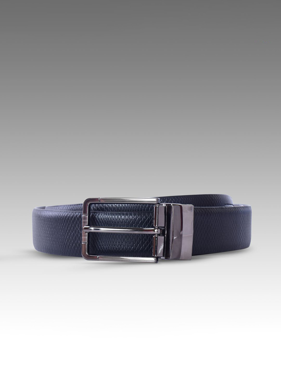 LONGHORNS Men Textured Leather Reversible Formal Belt