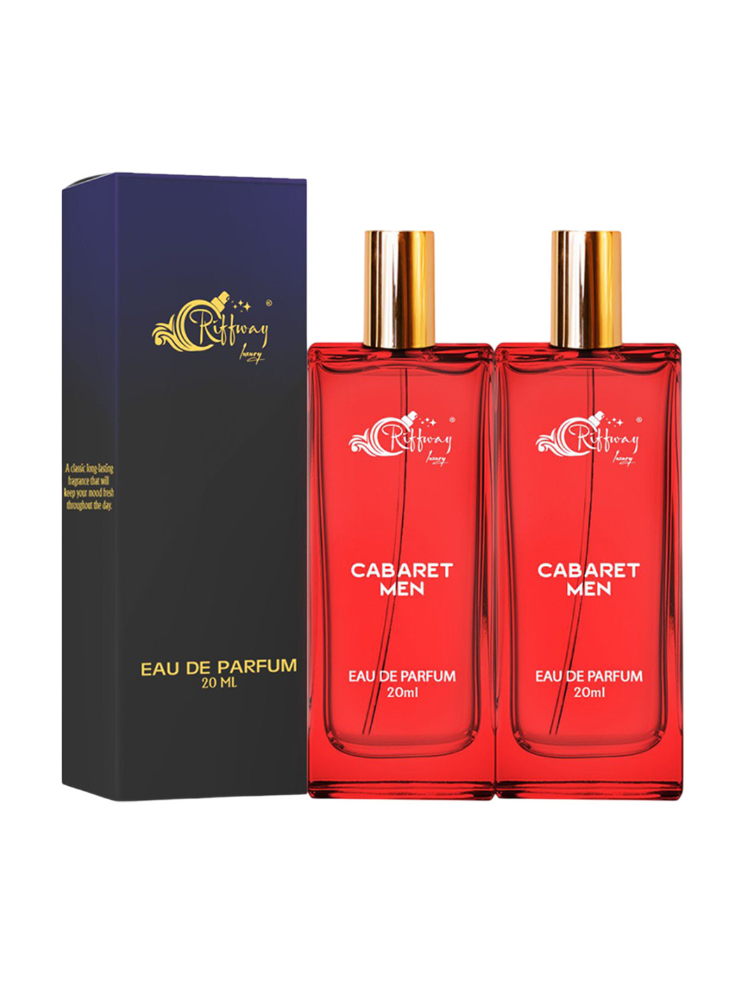 riffway Men Set Of 2 Cabaret Long Lasting Eau De Parfum- 20 ml Each