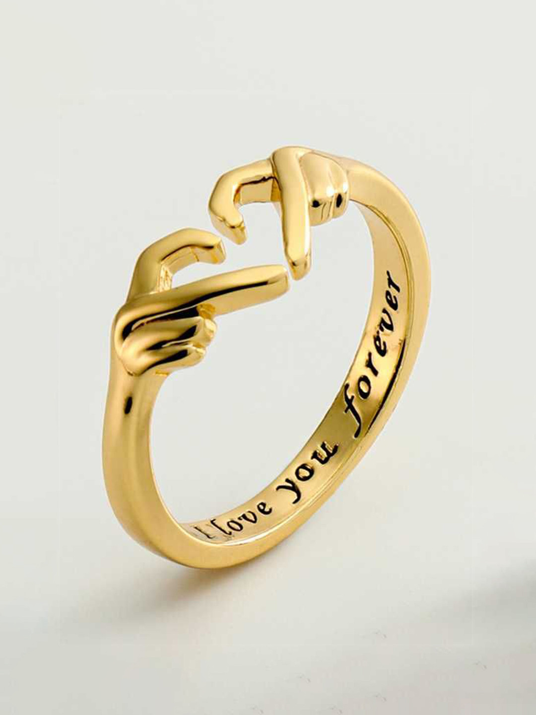 Women's Gold Plated Adjustable Finger Ring
