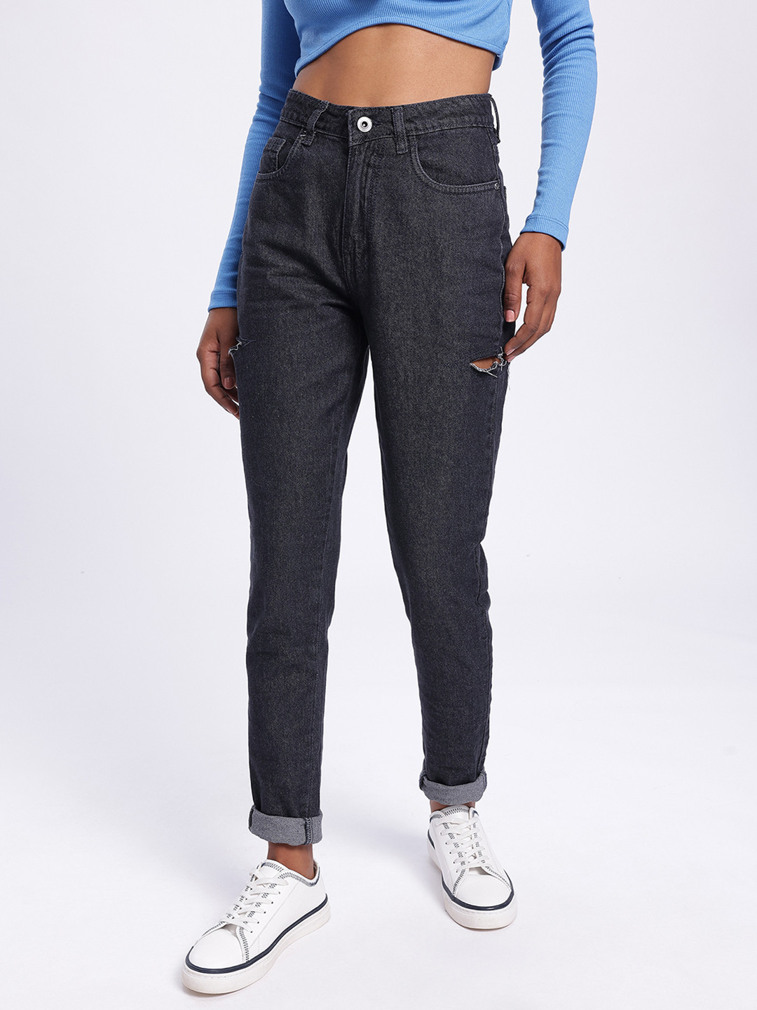 glitchez Women Denim Rips boyfriend Fit Jeans