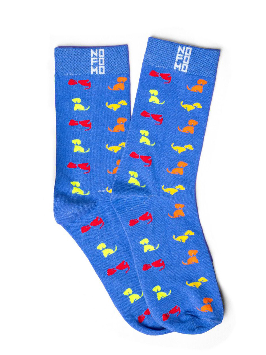 NoFoMo Woof Unisex Printed Crew-Length Odour-Free Socks