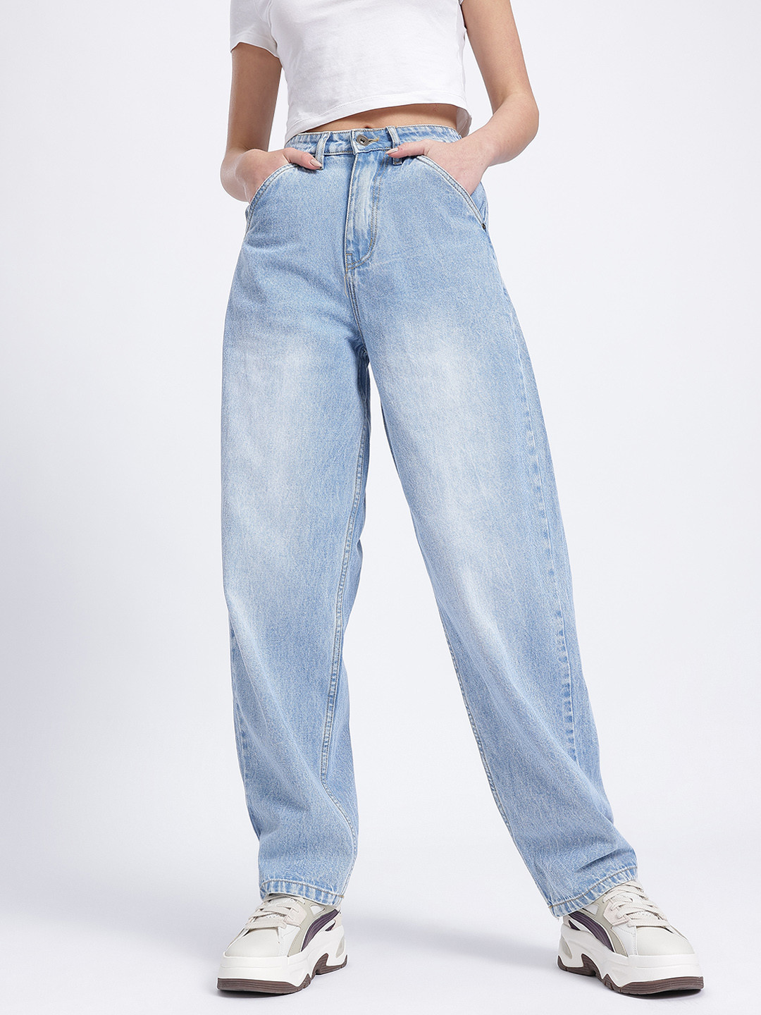 glitchez Women Casual Mom Fit Jeans