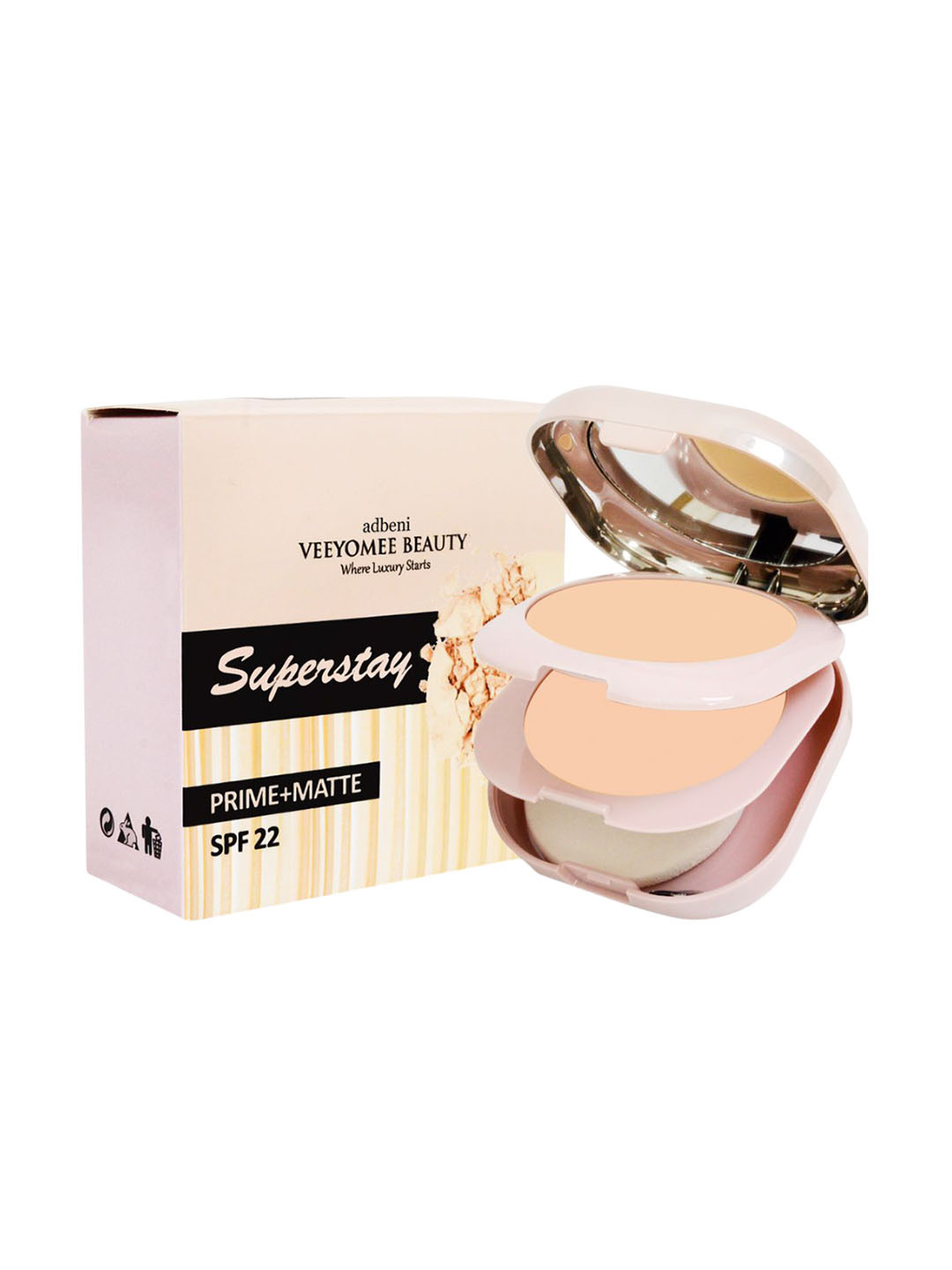 Adbeni HD Matte Finish Long Lasting Oil Control Compact Pressed Powder - 20 g - 01