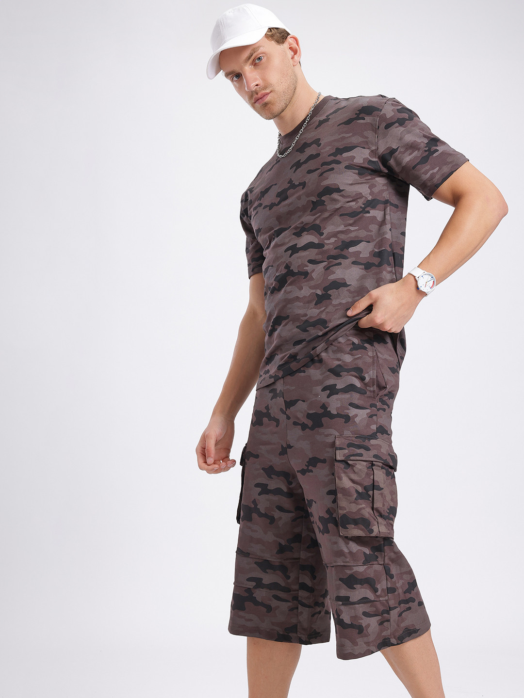 glitchez Safari Vibe Camouflage Printed Co-Ord Set