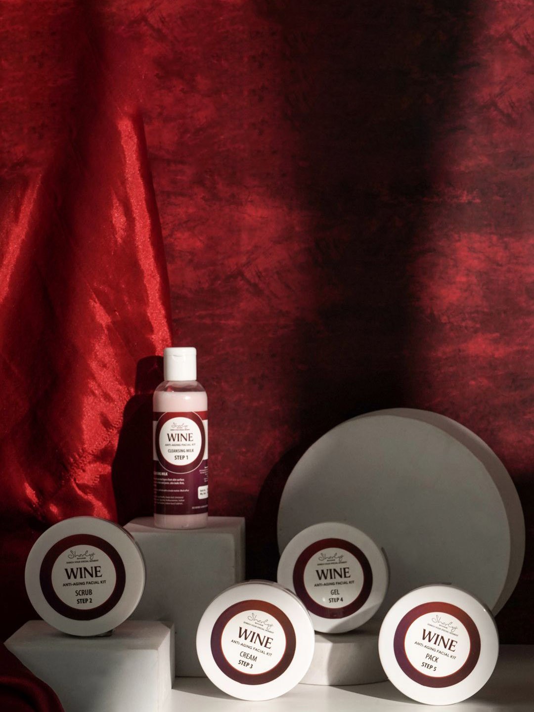 Sharly Shine 5 Step Wine Facial Kit - 520 g