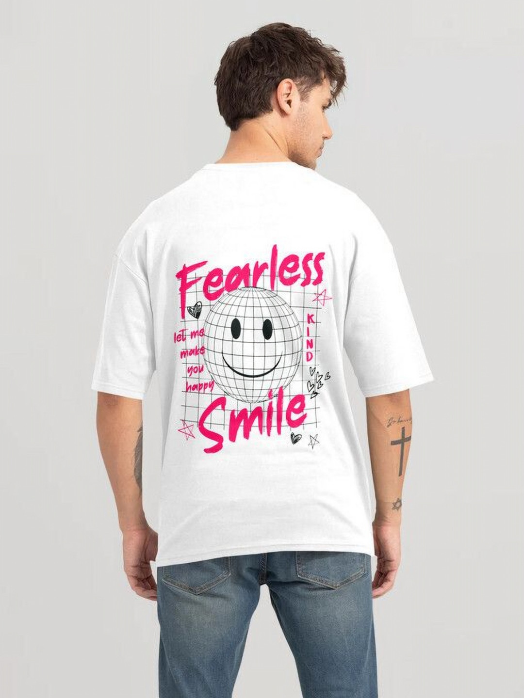 Triptee Men Fearless Smile Graphic Cotton T-shirt