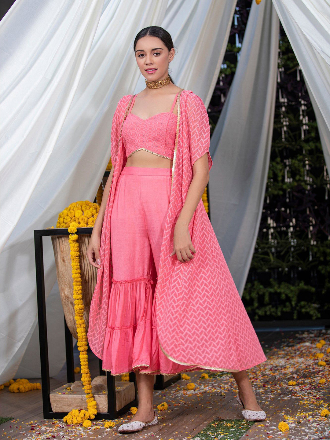 SEW Top With Trousers & Shrug