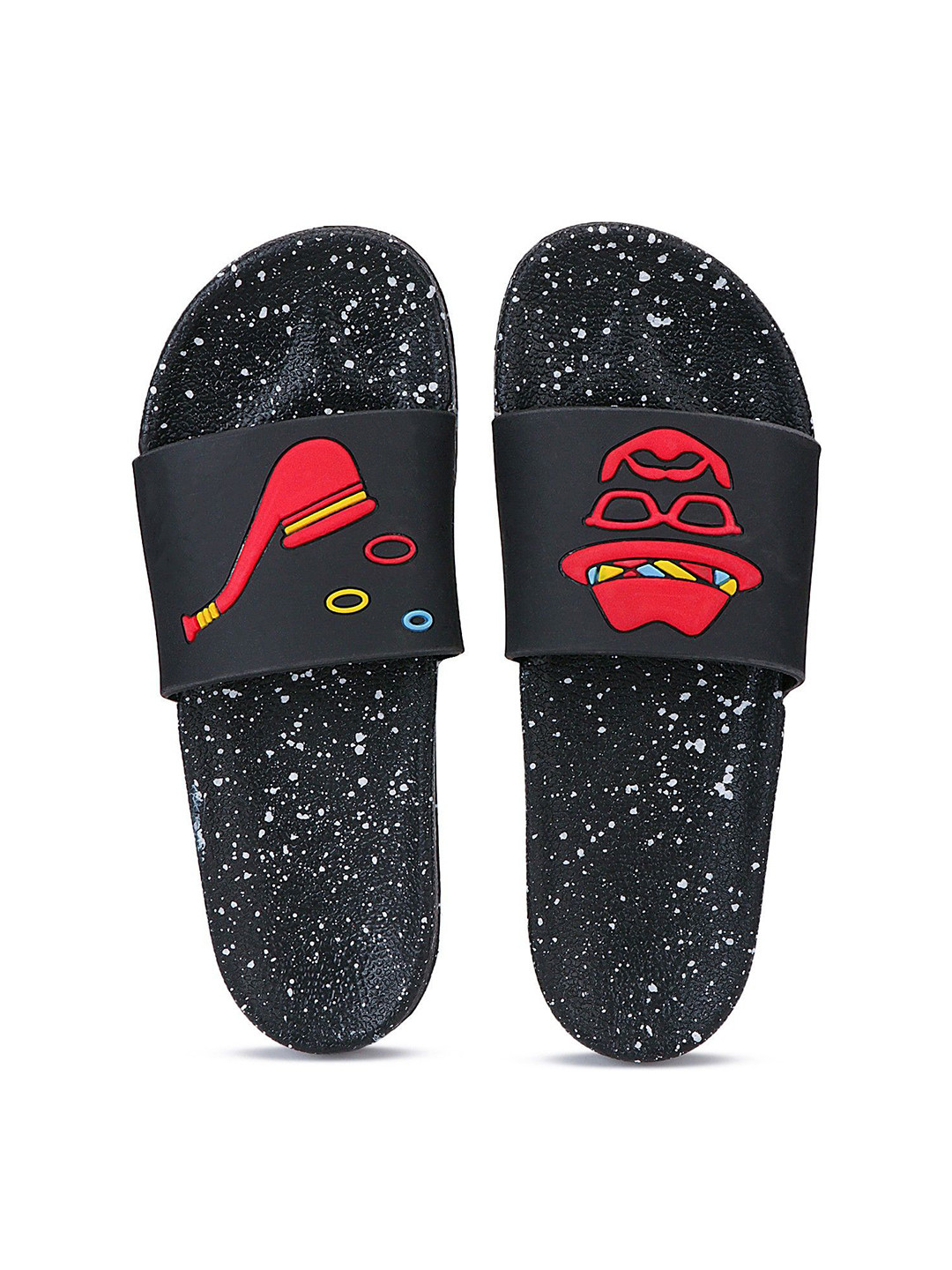 DRACKFOOT Men Self Designed Sliders