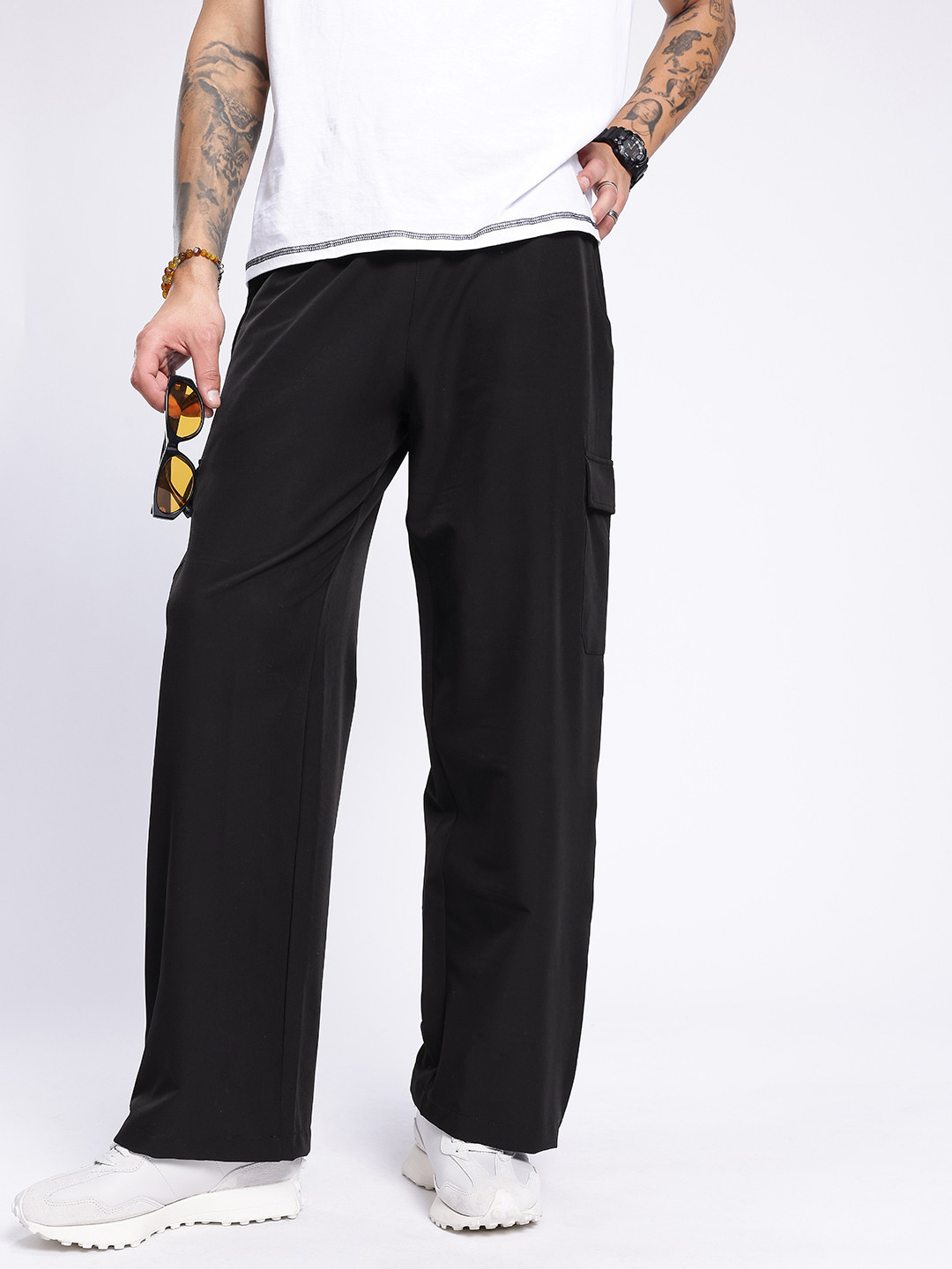 glitchez Men Baggy Track Pants