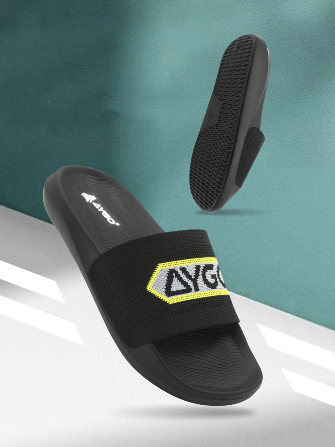 AYGO Men Printed Light Weight and Comfortable Sliders