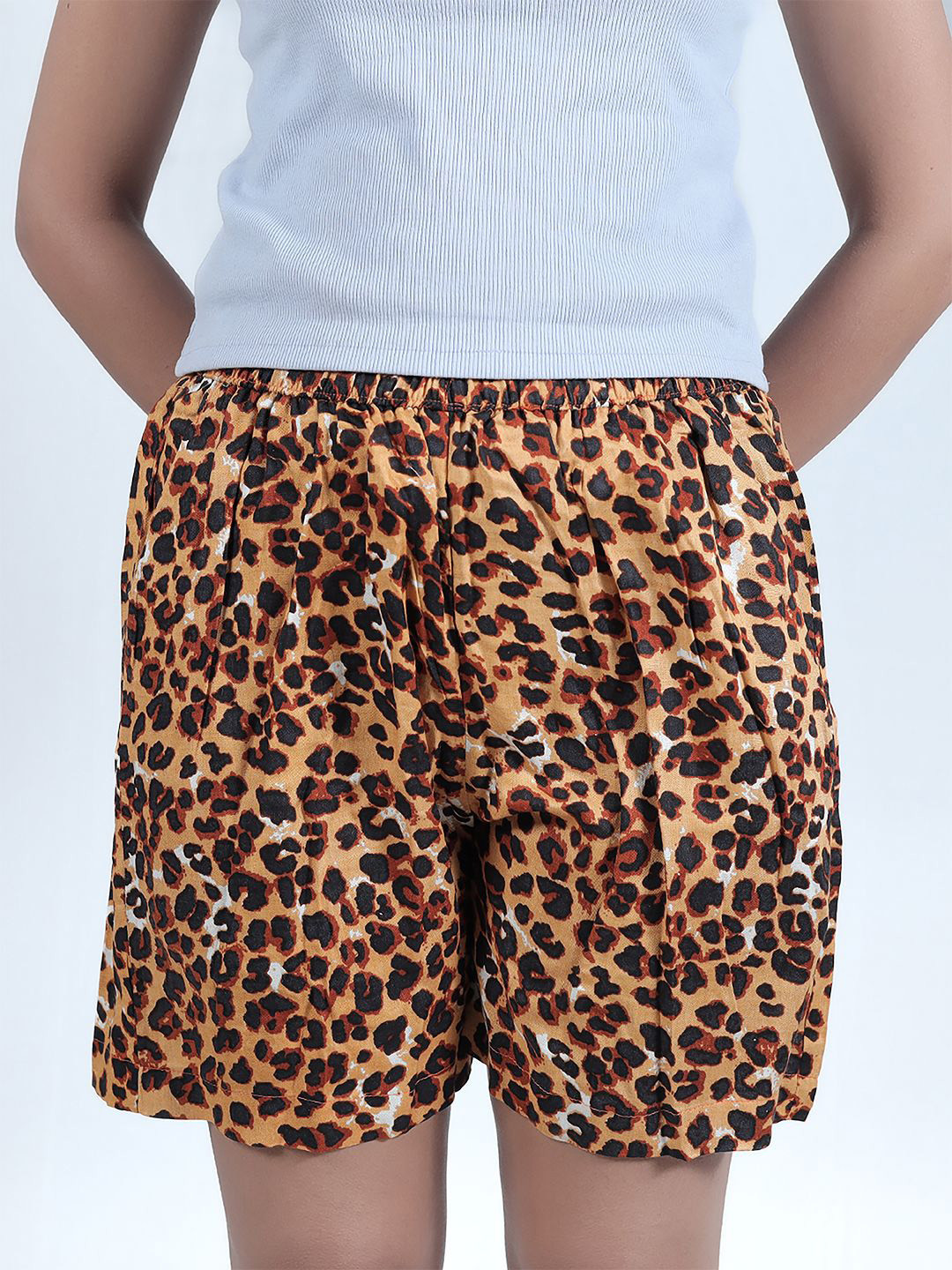 GAB Women Animal Printed High-Rise Shorts
