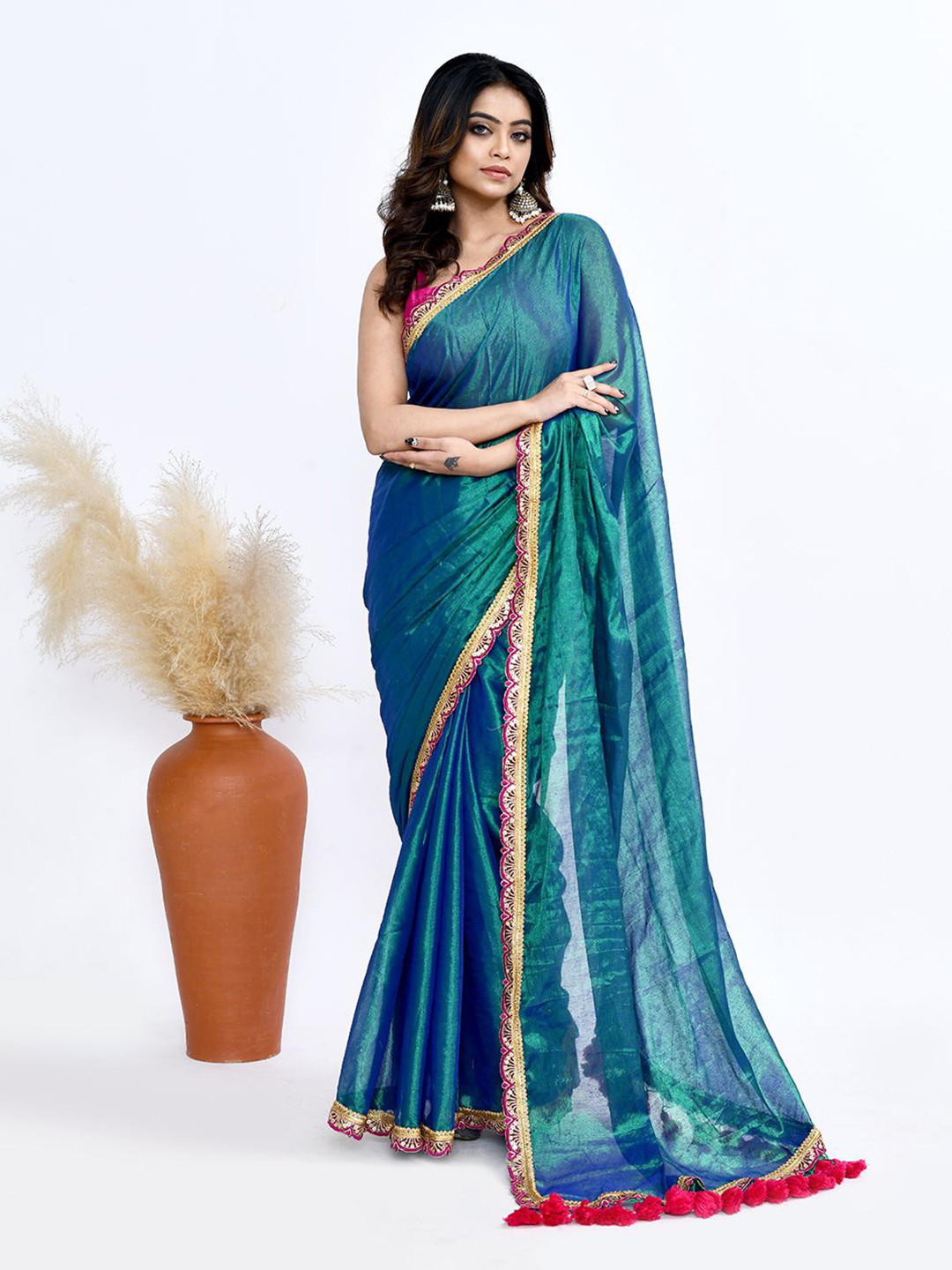 SPRISH Tissue Designer Saree