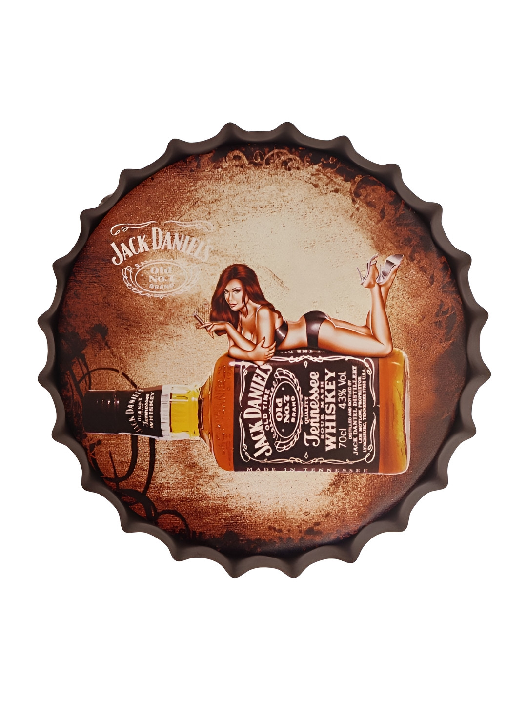 eazy wagon Bottle Caps sign - Jack Daniels Bottle Metal Matte Hall Signs and Plaques-14In