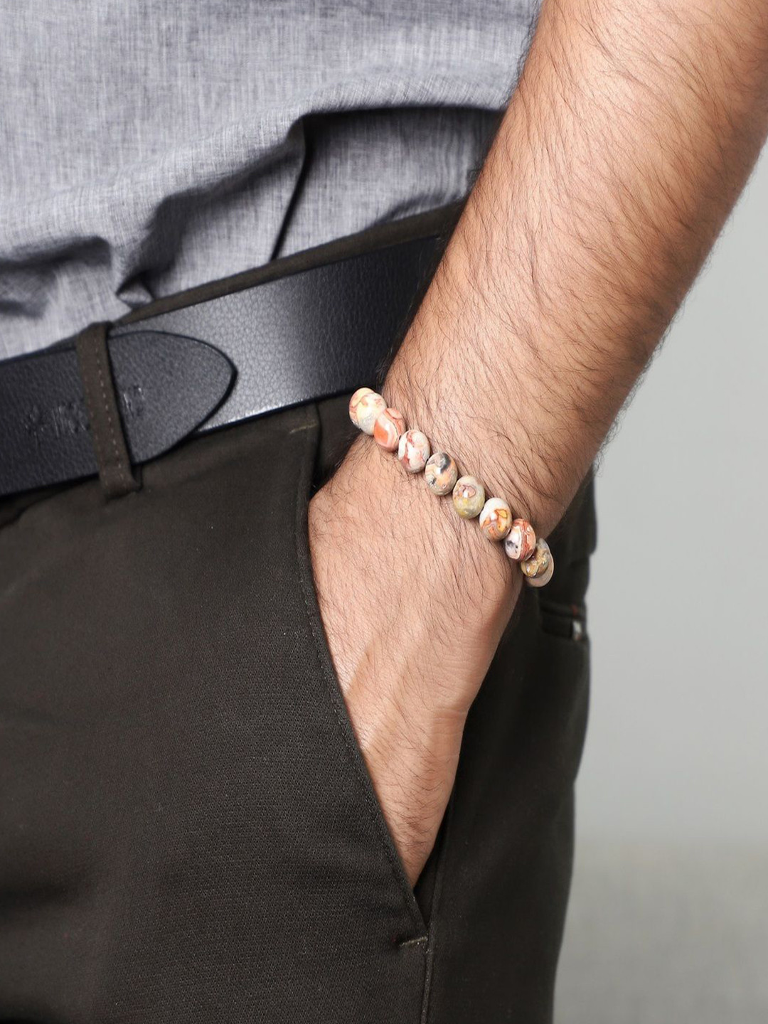 Nirvana Unisex Agate Handcrafted Wraparound Bracelet