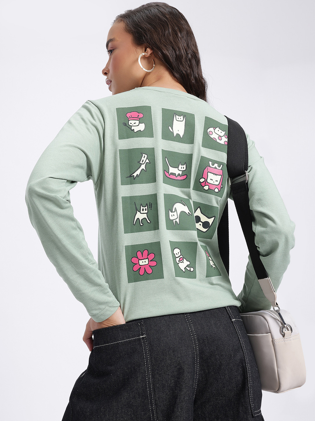 glitchez Graphic Long Sleeve T-shirt