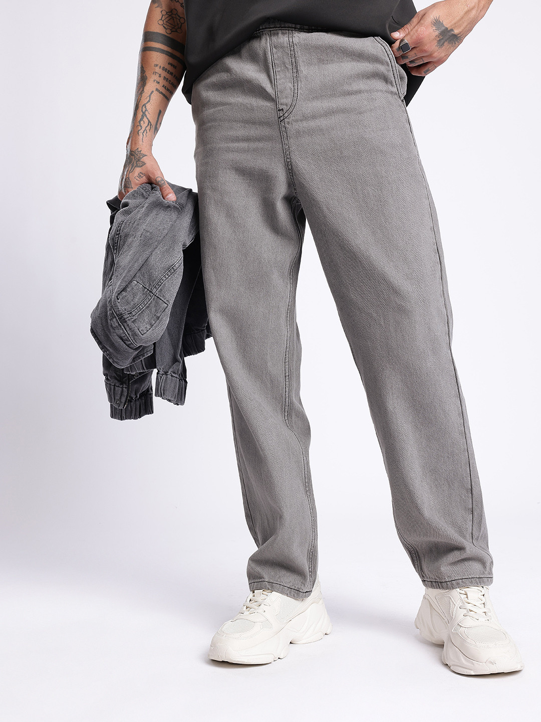 glitchez Men Light Shade Skater Jeans