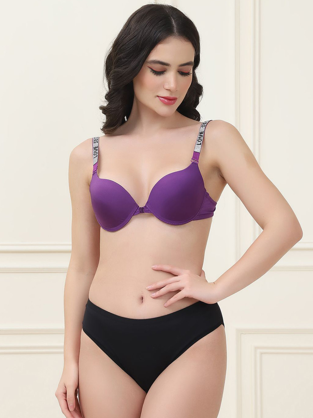 Quttos Self-Designed Padded Lingerie Set QT-SET-7041-FO-PPL-30B