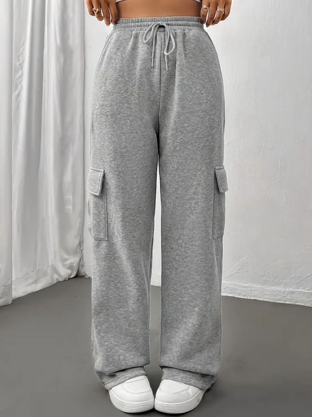 Povaxpo Women High-Rise Loose Fit Track Pants