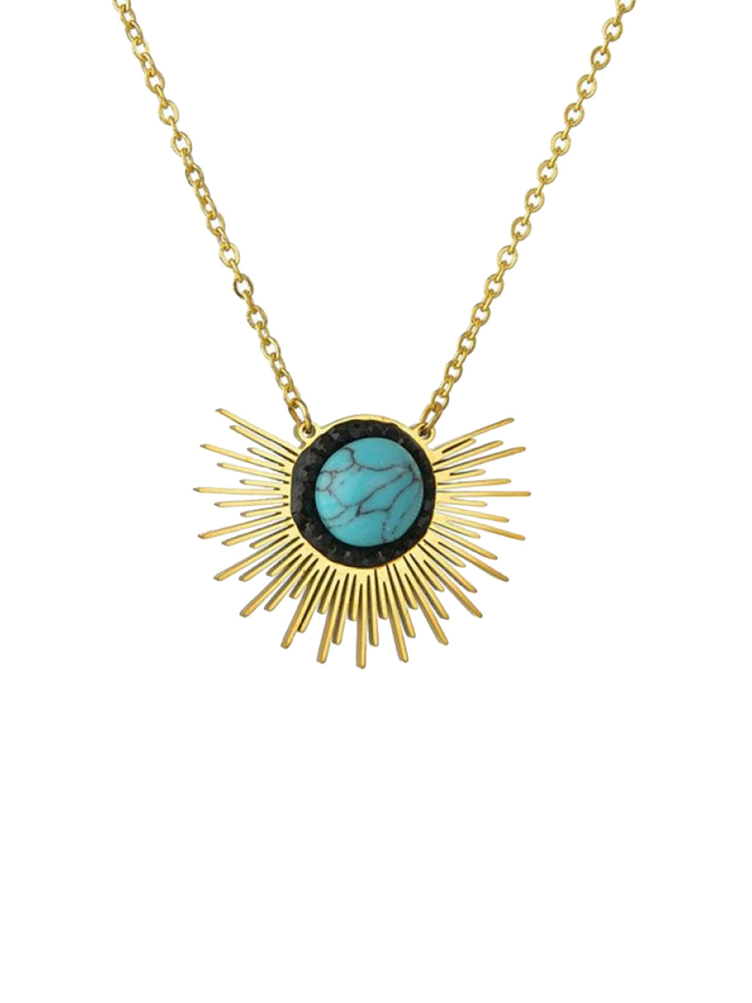 Bling Queen Stainless Steel Stone-Studded Minimal Necklace