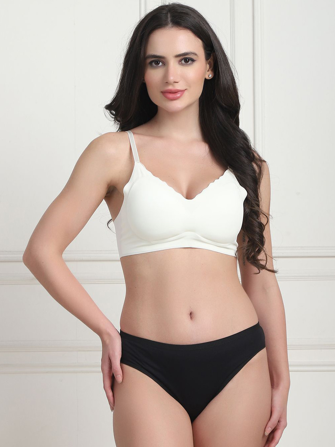 Quttos Self-Designed Heavily Padded Lingerie Set QT-SET-7029-CRM-30B