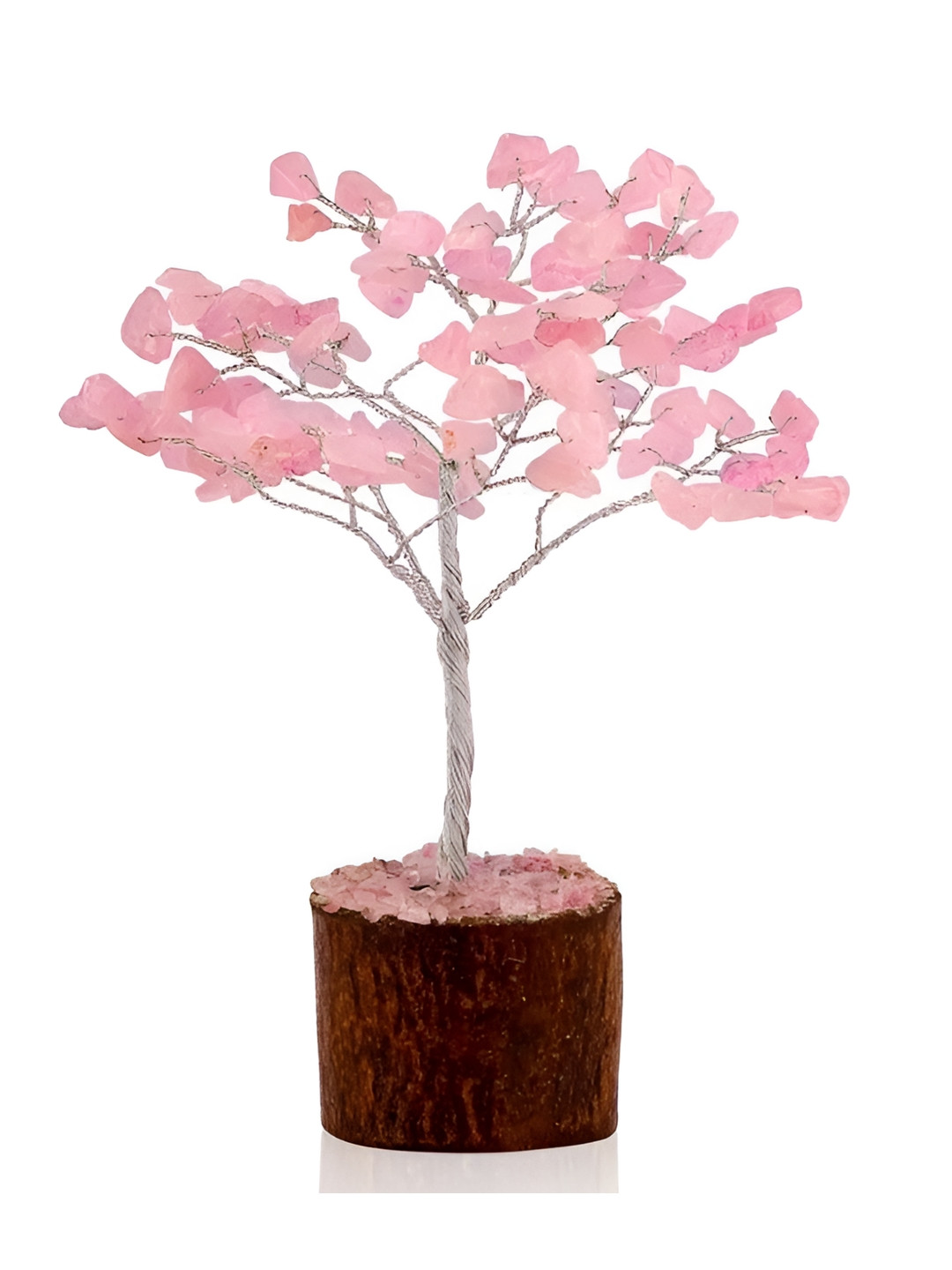 Gemsmantra Tree Brown Crystal Glossy Living Room Medium Showpiece - 9.1 Inches