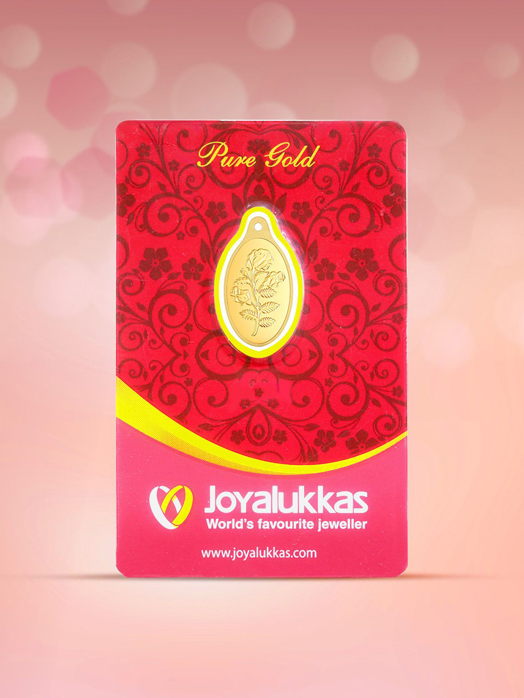 Joyalukkas Set of 2 24KT Floral Gold Pendants 4 g Each