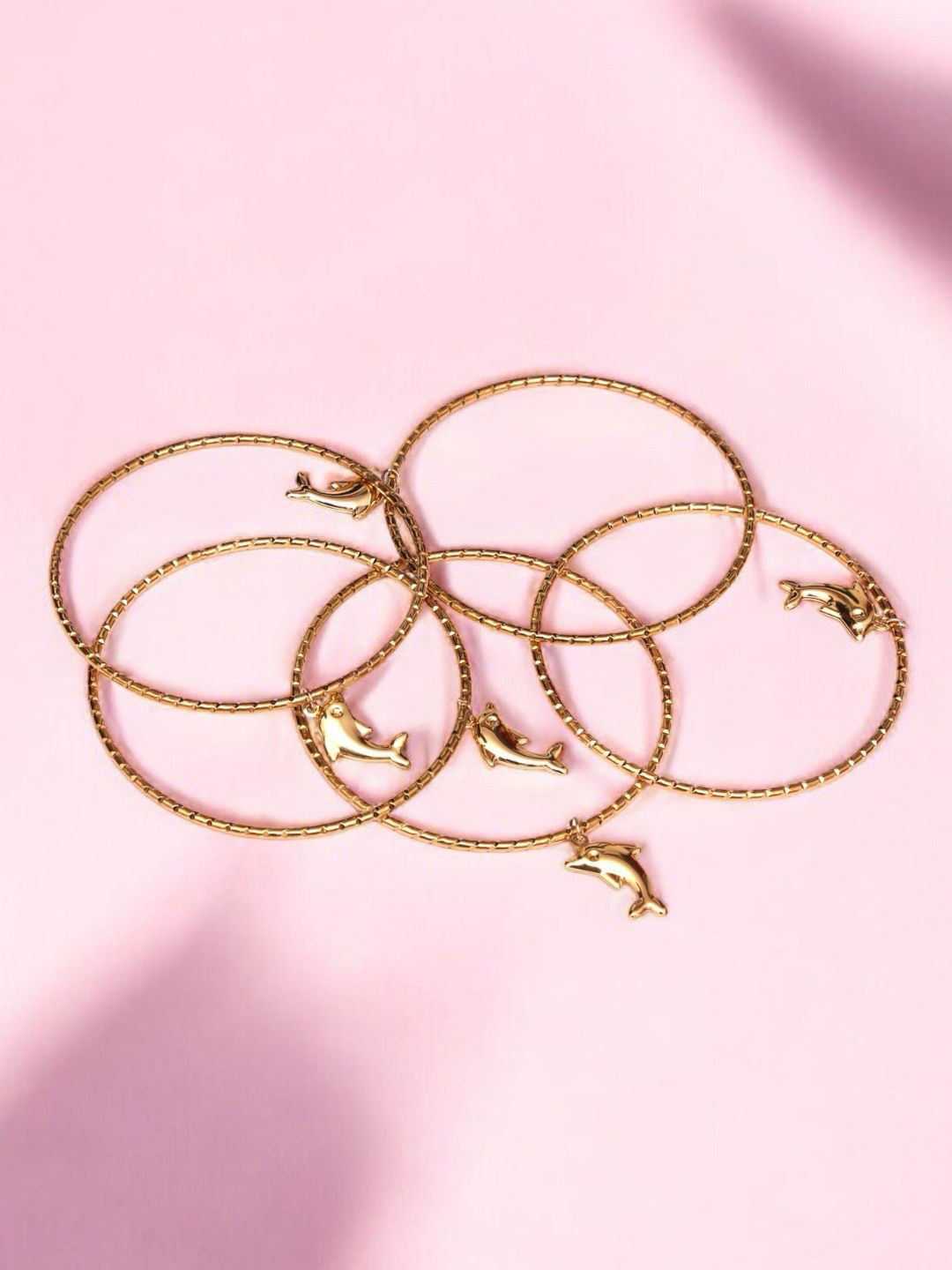 ADC SHEMONA Set Of 5 Stainless Steel Anti Tarnish Bangles