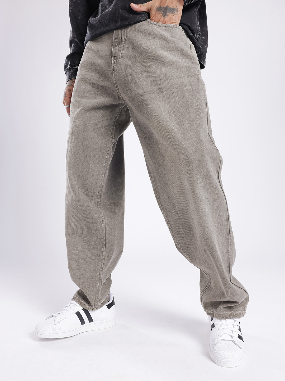 glitchez Men Light Fade Skater Fit Jeans