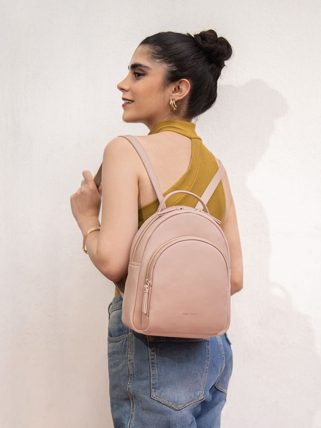 MAI SOLI Women Genuine Leather Capri Backpack