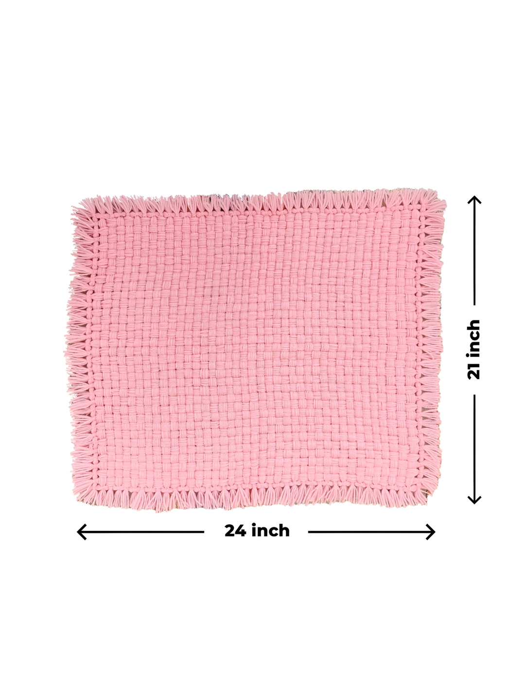 Jaipur Woollen Handicraft Peach Handmade Prayer Mat