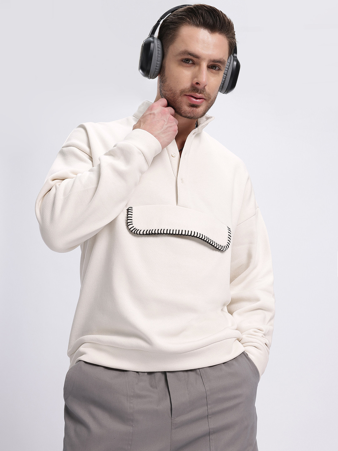 glitchez Mock Neck Sweatshirt