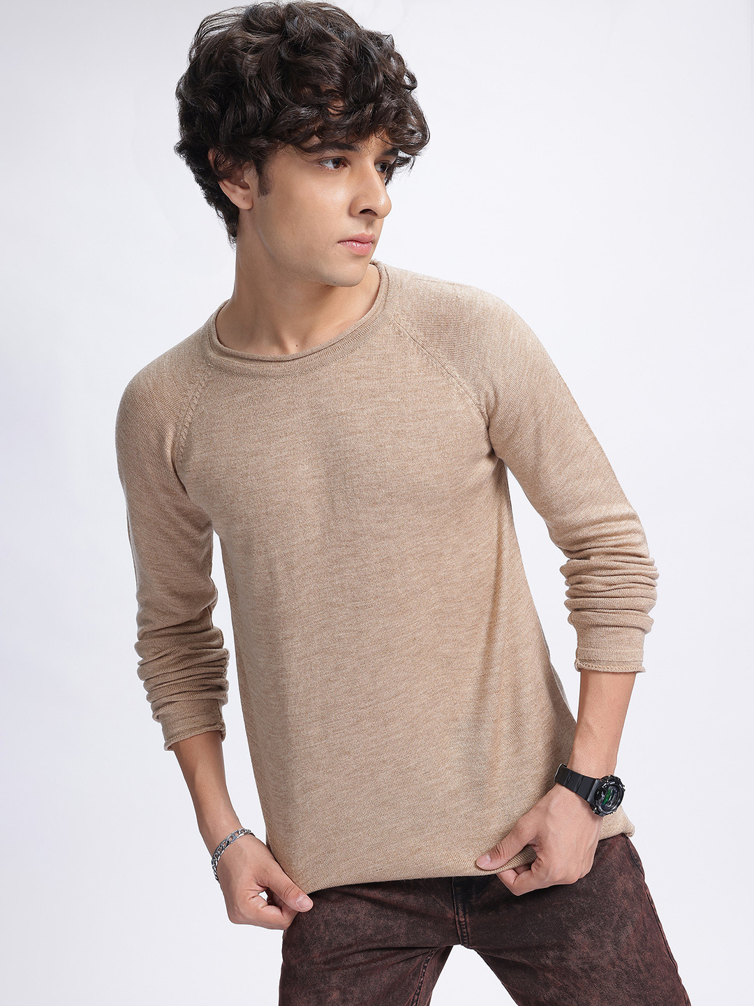 glitchez Modern Minimalist Raglan Sleeves Pullover