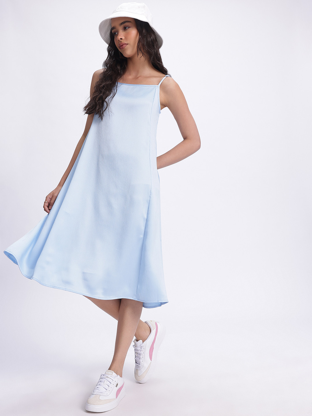 glitchez Crinkle Effect Sheath Dress