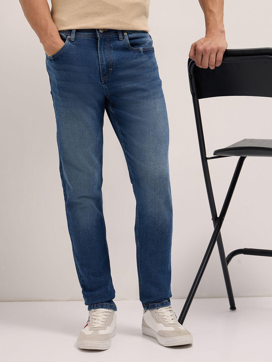 THE BEAR HOUSE Men Cotton Blend Slim Fit Jean