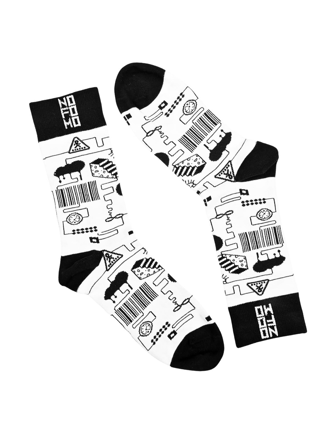 NoFoMo Infinity Unisex Printed Crew-Length Odour-Free Socks