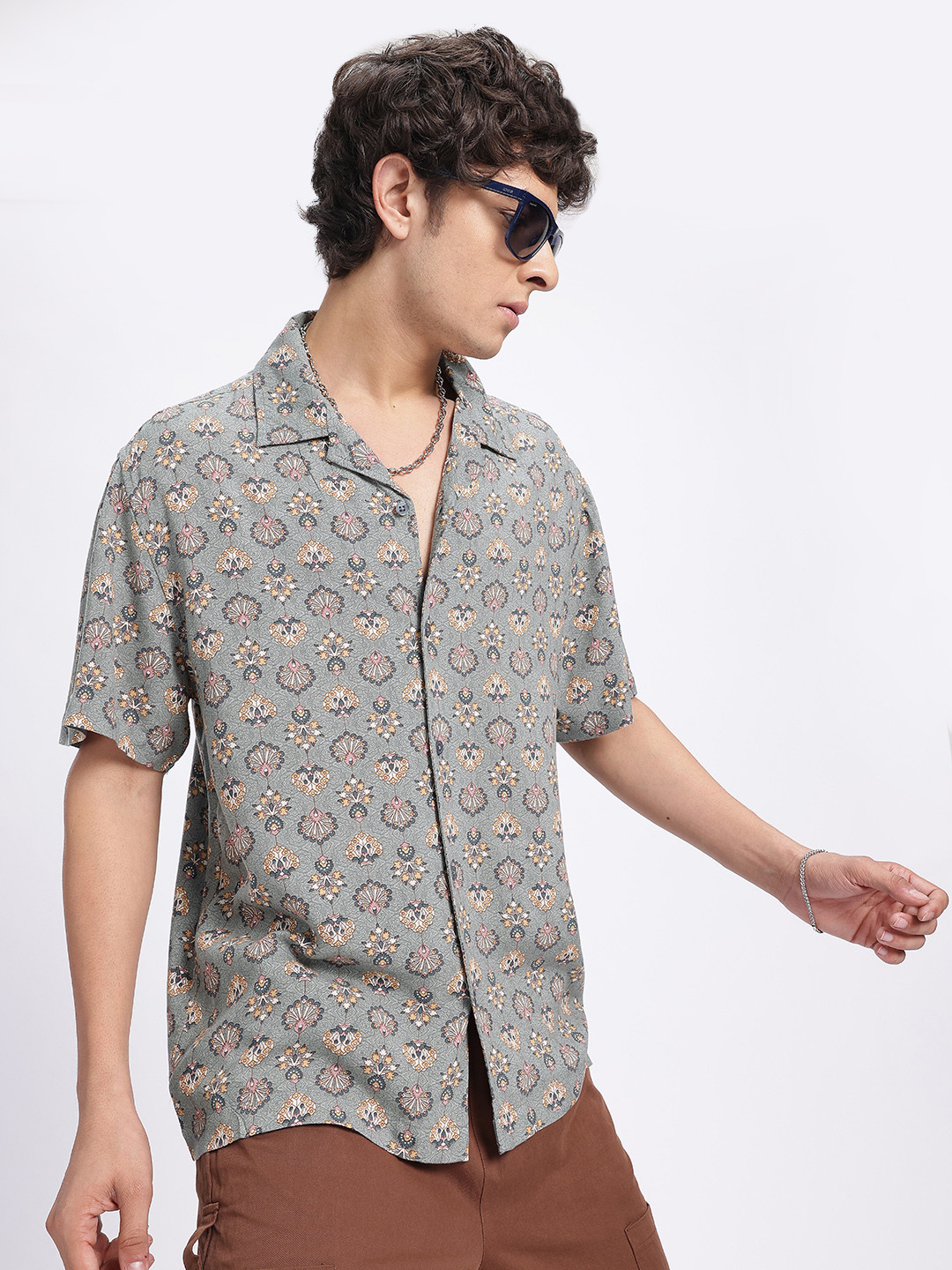 glitchez Regal Printed Relaxed Shirt