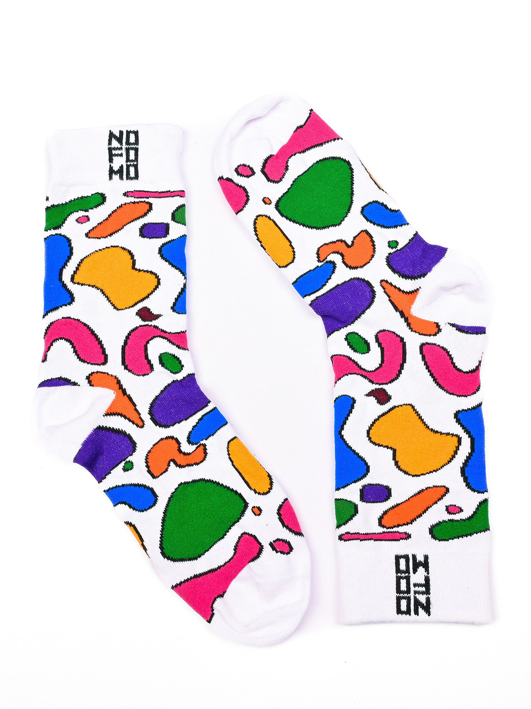 NoFoMo Colour Blast Printed Calf-Length Odour-Free Socks