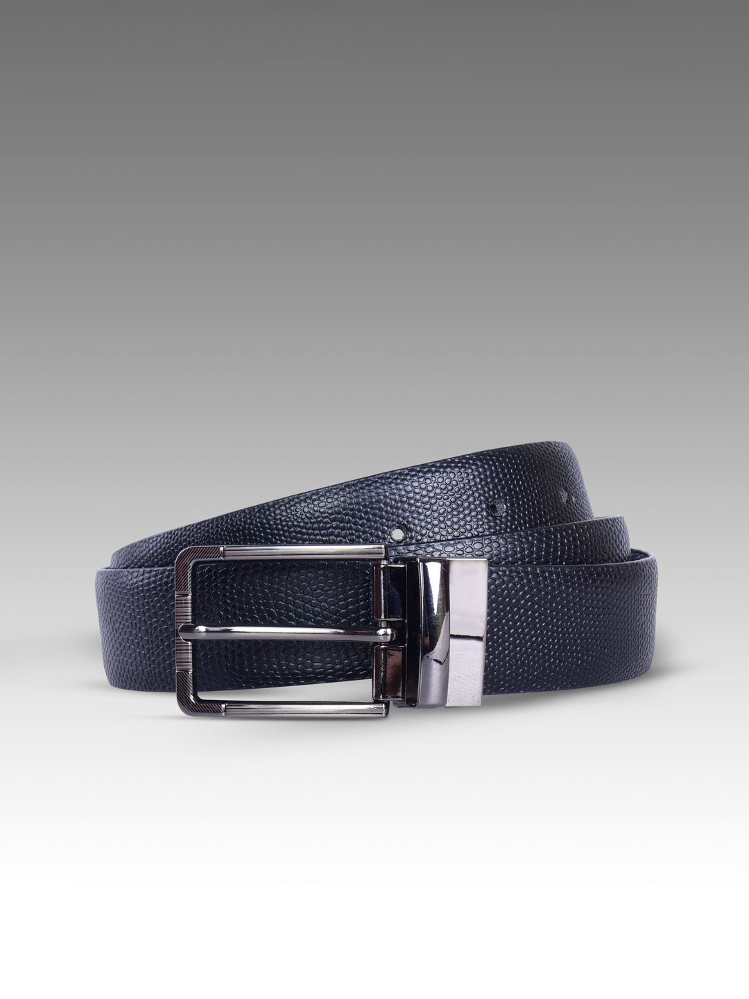 LONGHORNS Men Textured Leather Reversible Formal Belt