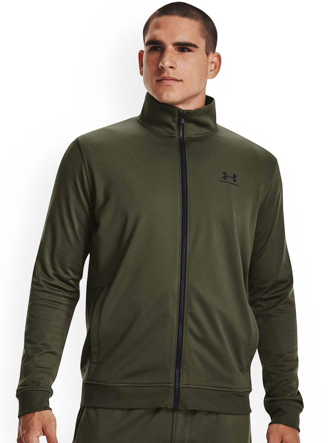 UNDER ARMOUR Men Solid Sportstyle Tricot Jacket