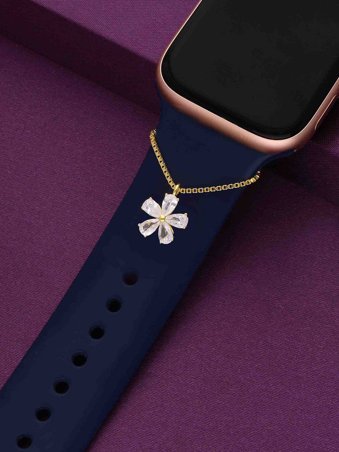 KAI JEWEL Gold-Toned Artificial Stone Studded WatchCharm