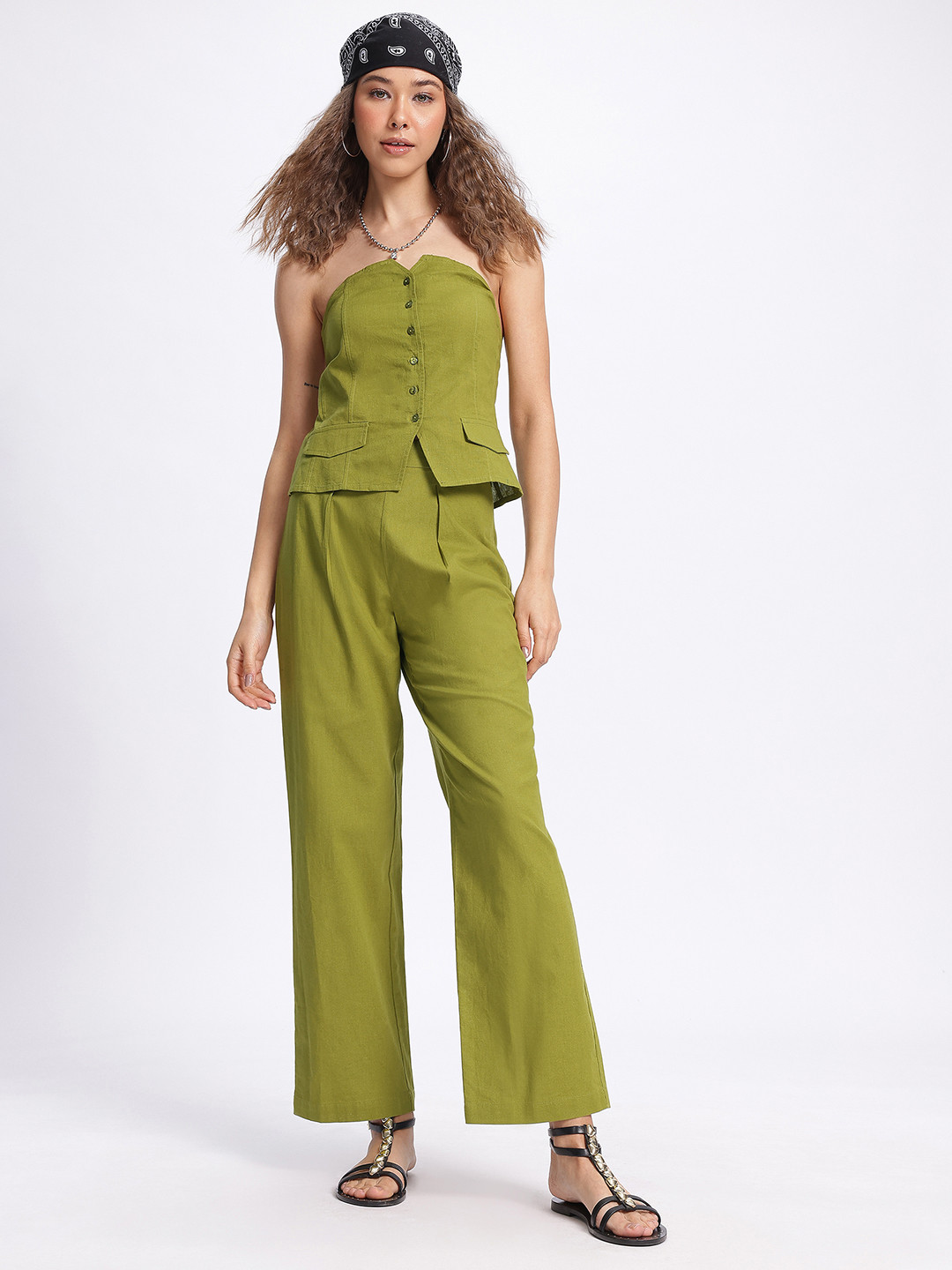 glitchez Pocket Detail Strapless Co-Ords