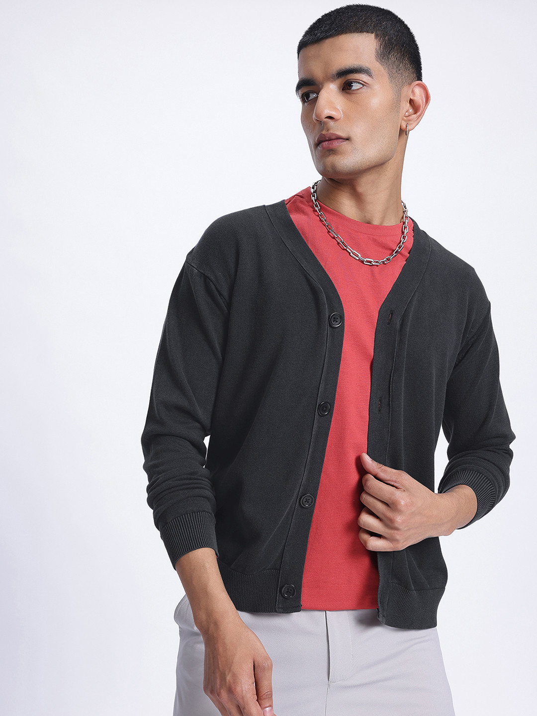 glitchez Buttoned Up Cardigan